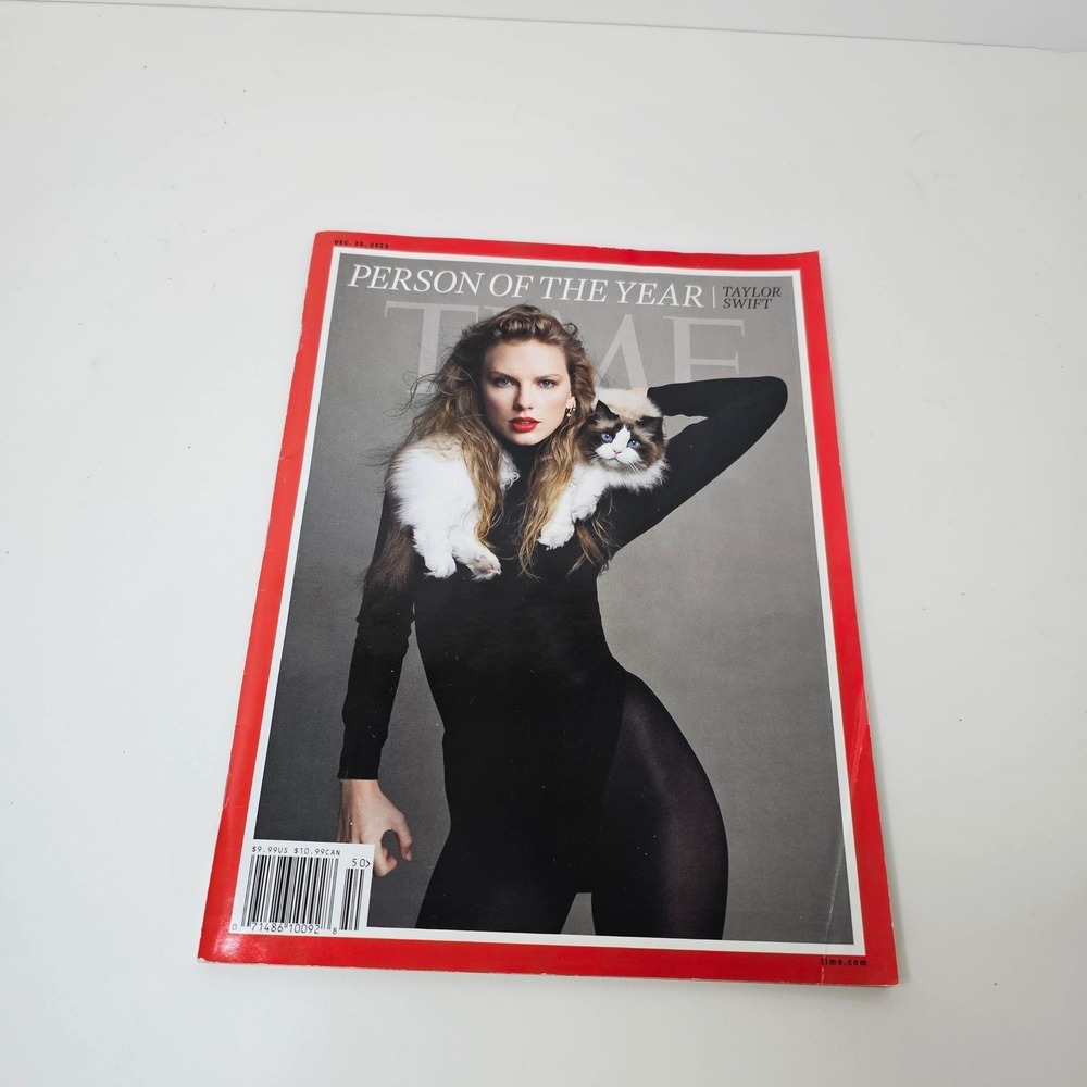 TIME Magazine Person of the Year 2023 Taylor Swift Benjamin Button Cat Cover